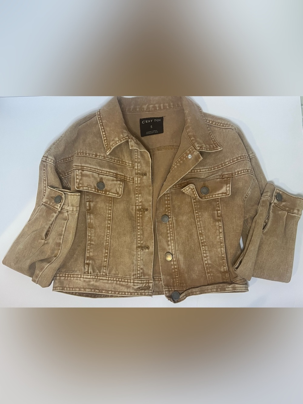 C'est Toi Tan Denim Jacket - Small